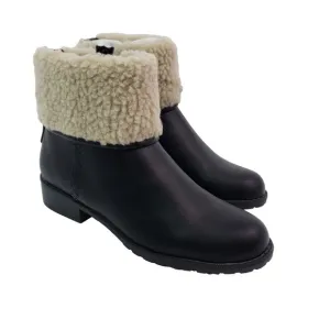 Style &amp; Co. Bettey Womens Size 5 Black Faux Fur Closed Toe Ankle Fashion Boots
