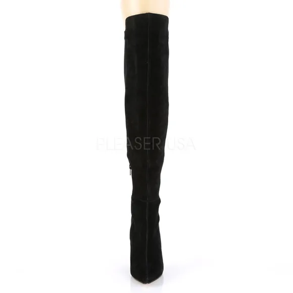 Suede Platform Over the Knee High Heel Boots