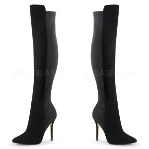 Suede Platform Over the Knee High Heel Boots