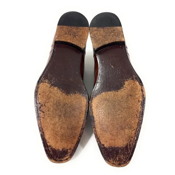 Suitsupply Cap Toe Brown Leather Oxford Dress Shoes Size 44.5 US 11.5