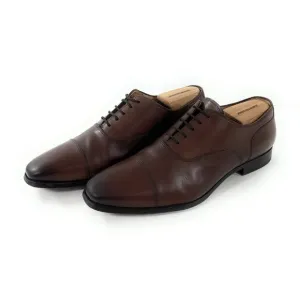 Suitsupply Cap Toe Brown Leather Oxford Dress Shoes Size 44.5 US 11.5