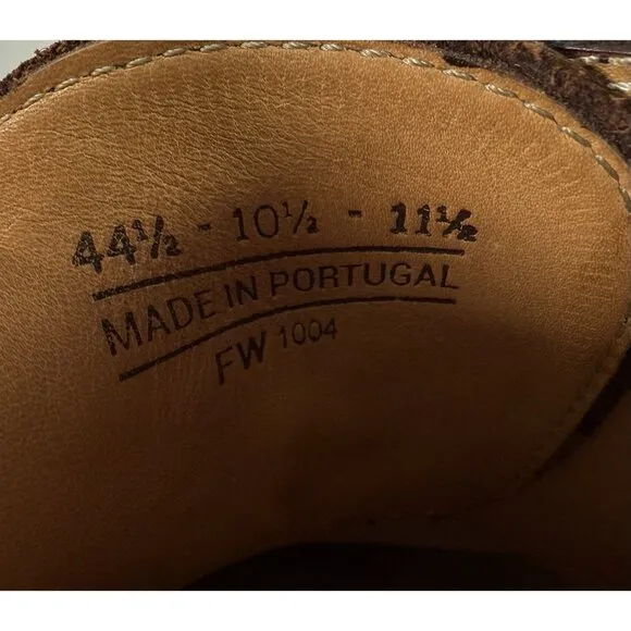 Suitsupply Cap Toe Brown Leather Oxford Dress Shoes Size 44.5 US 11.5