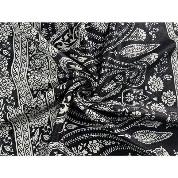 Summer Dresses for Women Beach Black Printed