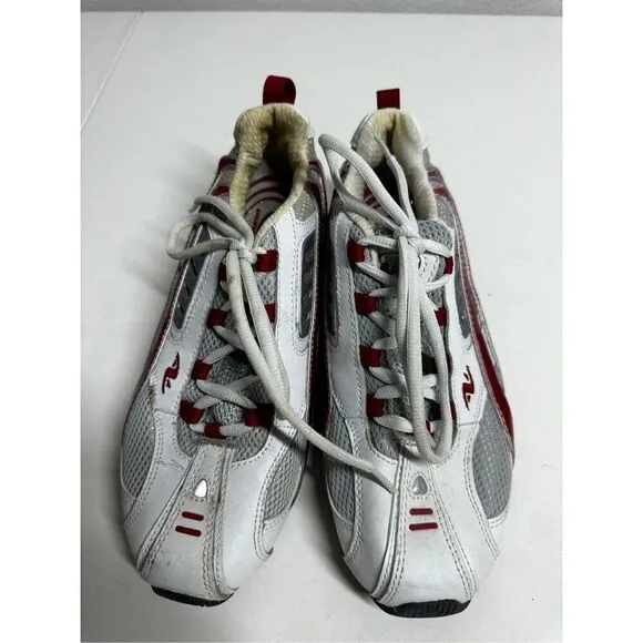 Super Rare Athletic Works Women’s Diva White Red Gray Shoes Size 6,5