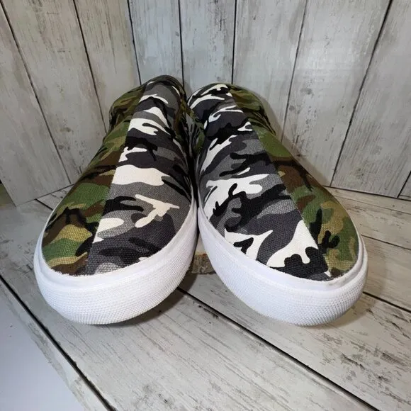 Supra x Rothco Colab Green &amp; Black Camo Y2K Skate Casual Sneakers Men's Size 10