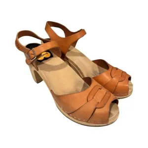 Swedish Hasbeens Toffel High Platform Peeptoe Shoes