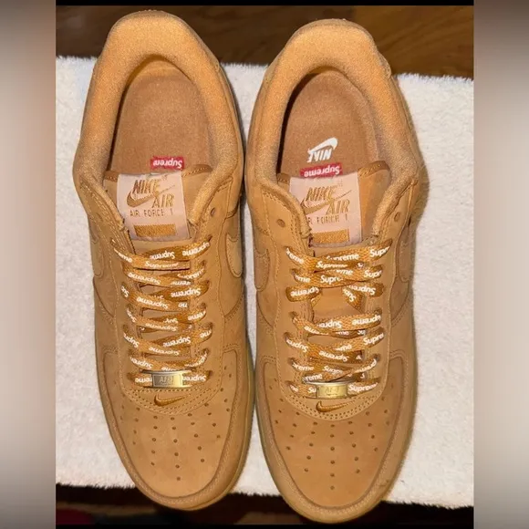 Tan Athletic Shoes with Monochromatic Design