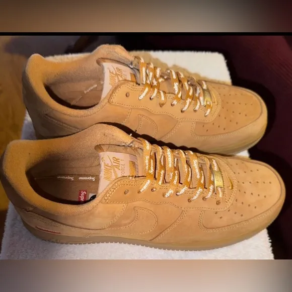 Tan Athletic Shoes with Monochromatic Design