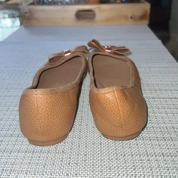 Ted Baker London Sually Bow Tie Ballet Flats 37 Women’s Brown Tan Pump Shoes