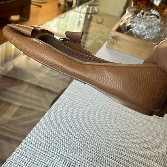 Ted Baker London Sually Bow Tie Ballet Flats 37 Women’s Brown Tan Pump Shoes
