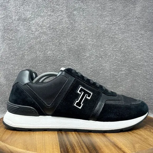 Ted Baker London Gregory Black Suede Casual Oxford Sneaker Shoes Men's Size 12