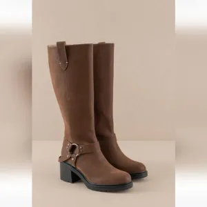 The Leanne - Moto Knee High Boots