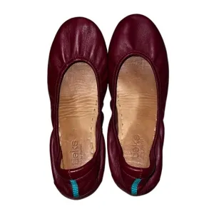 Tieks Burgundy Leather Ballet Flats size 7