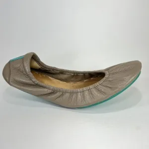 Tieks By Gavrieli Ballet Flats Womens 8 Taupe Leather Slip On Shoes Round Toe