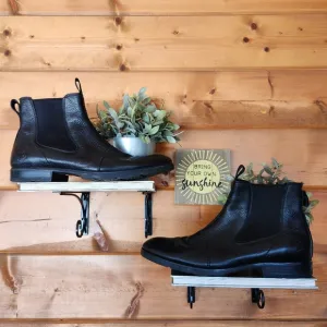 Timberland 95520 Black Pebbled Leather Chelsea Boots Stretch Dress Shoes Sz 12 M