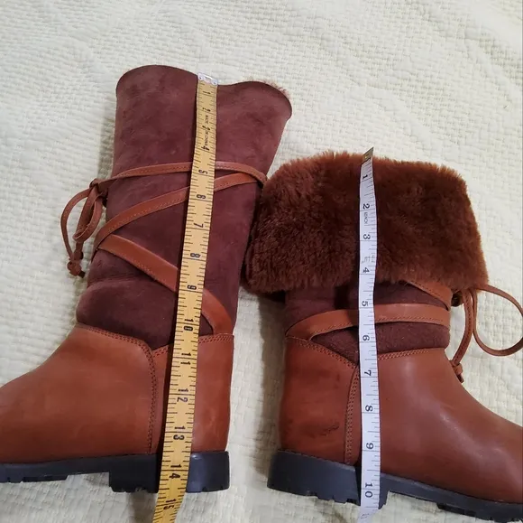 Timberland Brown Leather Knee-High Boots Size 8