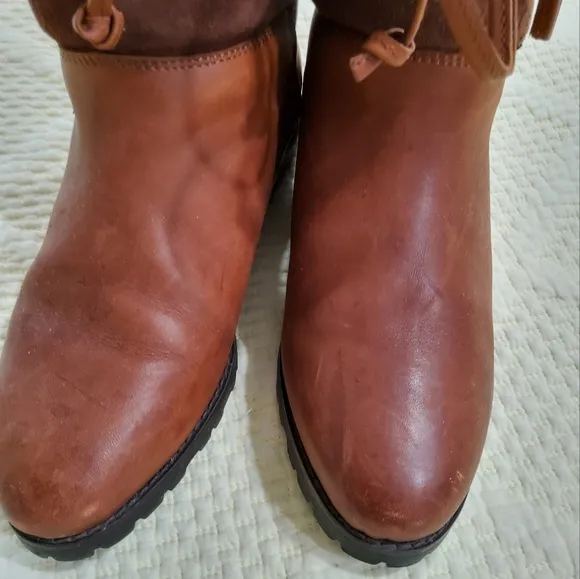 Timberland Brown Leather Knee-High Boots Size 8