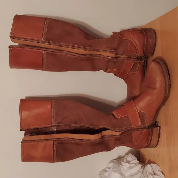 Timberland Brown Savin Hill Style Suede &amp; Leather Knee High Riding Boots Size 8