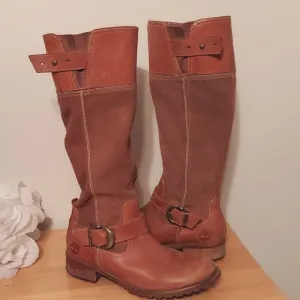 Timberland Brown Savin Hill Style Suede &amp; Leather Knee High Riding Boots Size 8