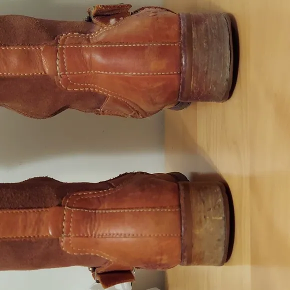 Timberland Brown Savin Hill Style Suede &amp; Leather Knee High Riding Boots Size 8