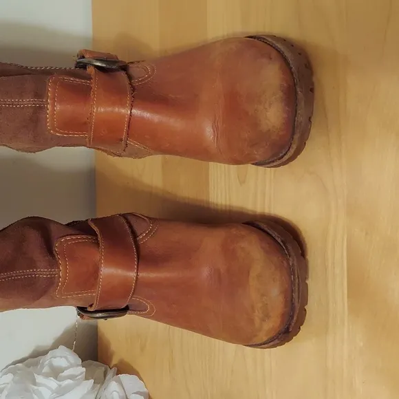 Timberland Brown Savin Hill Style Suede &amp; Leather Knee High Riding Boots Size 8
