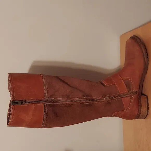 Timberland Brown Savin Hill Style Suede &amp; Leather Knee High Riding Boots Size 8