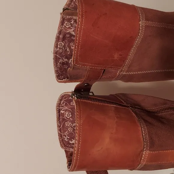 Timberland Brown Savin Hill Style Suede &amp; Leather Knee High Riding Boots Size 8