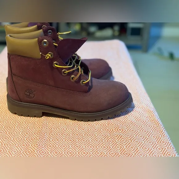 Timberland Men’s Burgundy Boots 6.5