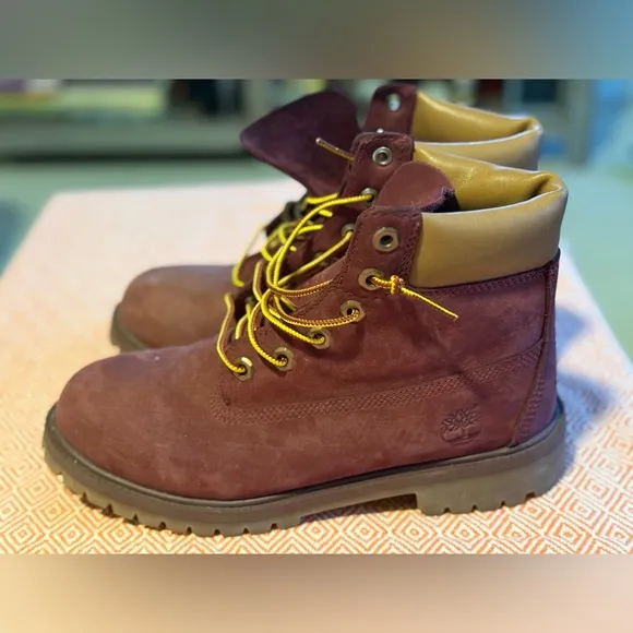 Timberland Men’s Burgundy Boots 6.5