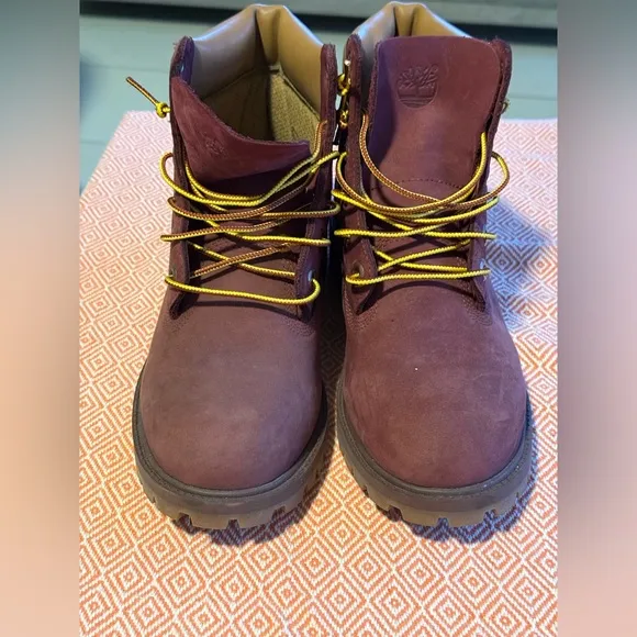 Timberland Men’s Burgundy Boots 6.5