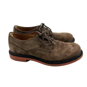 Tod's men's brown leather oxford lace up dress up shoes thick sole size 6