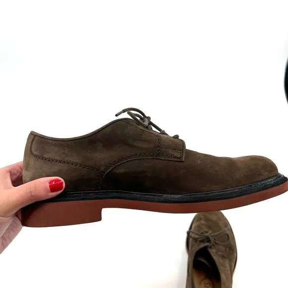 Tod's men's brown leather oxford lace up dress up shoes thick sole size 6