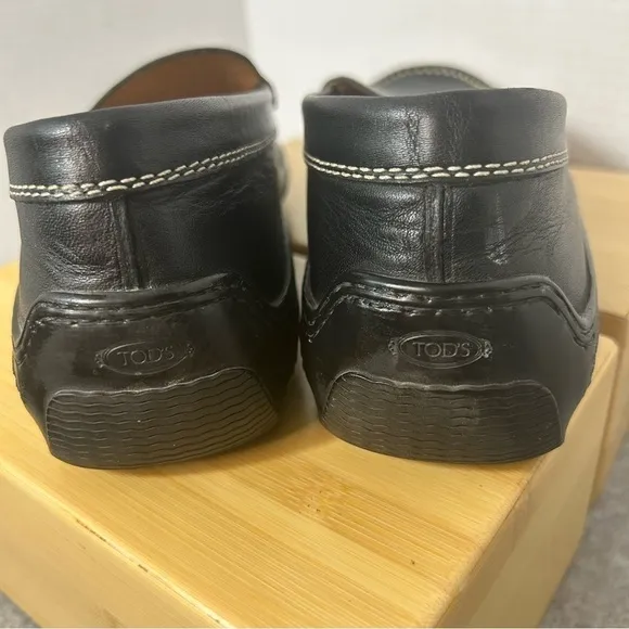 TODS Men’s Leather Driving Loafer Navy Sz 6.5M Slip On Shoes Made in Italy