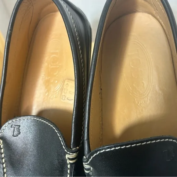 TODS Men’s Leather Driving Loafer Navy Sz 6.5M Slip On Shoes Made in Italy