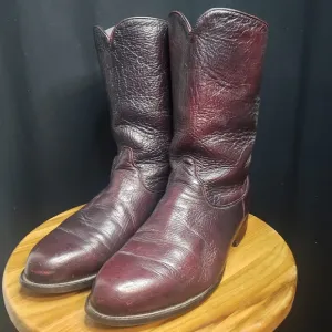 Tony Lama Vintage Deerskin Gentleman's Boot in Black Cherry - Men's size 10 D