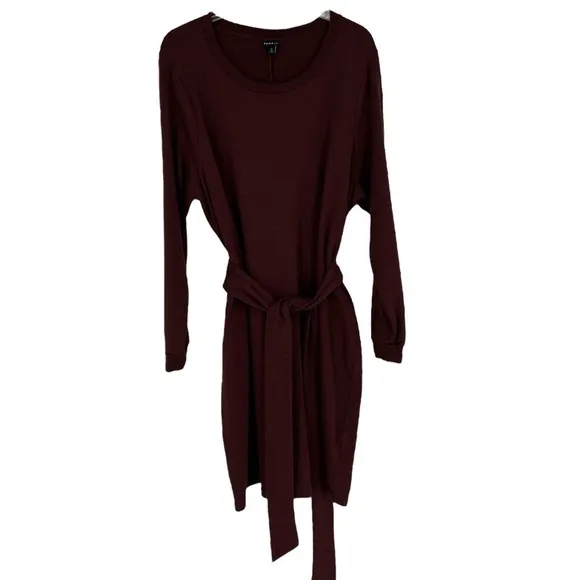 Torrid Mini French Terry Shift Dress size 2X New Burgundy
