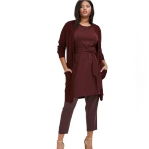 Torrid Mini French Terry Shift Dress size 2X New Burgundy