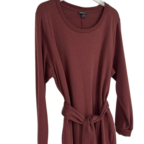 Torrid Mini French Terry Shift Dress size 2X New Burgundy