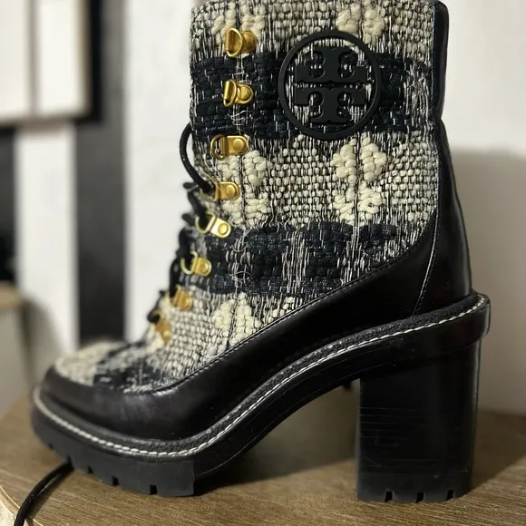 Tory Burch Black and White Women's Boots