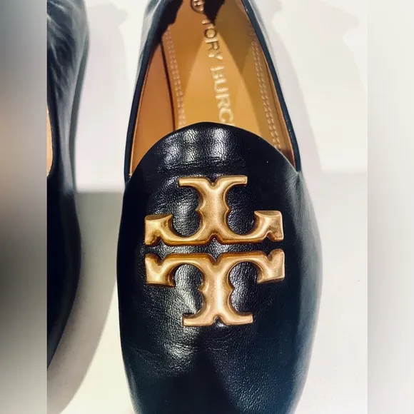 Tory Burch Eleanor Loafer - black and gold  - size 6.5.  New
