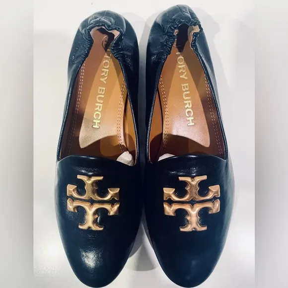Tory Burch Eleanor Loafer - black and gold  - size 6.5.  New
