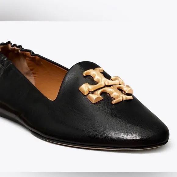Tory Burch Eleanor Loafer - black and gold  - size 6.5.  New