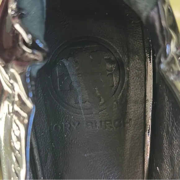 Tory Burch Reva Black Patent Leather Ballet Flats - 8