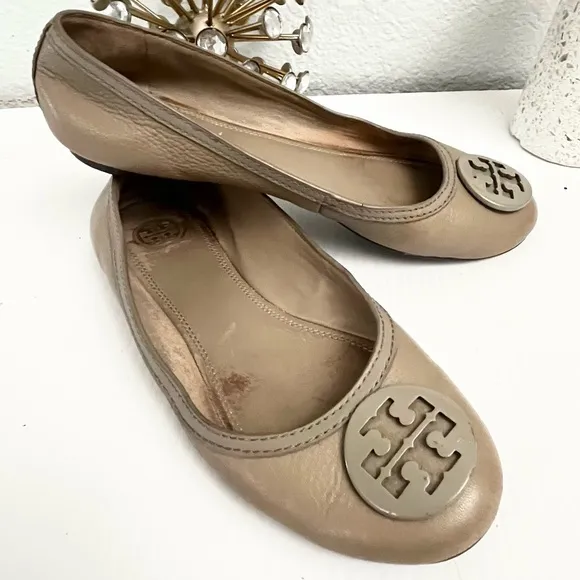 Tory Burch Women's Taupe  Ballet Flats Size 8