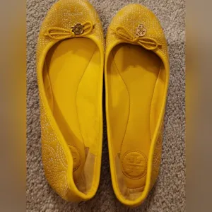 Tory Burch Yellow Ballet Flats Size 7.5