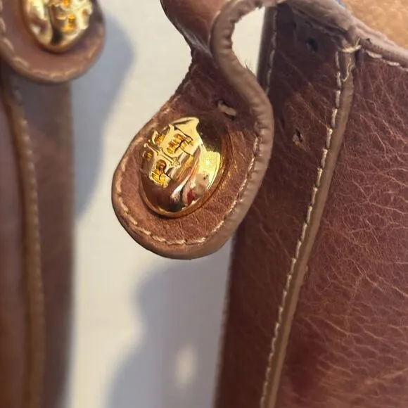 Tory Burch knee high double buckle boots leather dress shoes logo heels