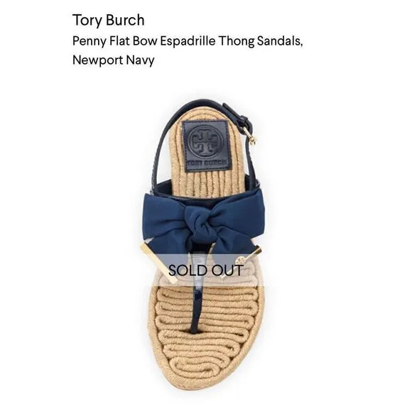 Tory Burch Penny Bow Sandal, SZ 9M