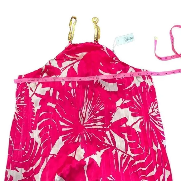 Trina Turk Pleated Flowy plum dress NWT PXL