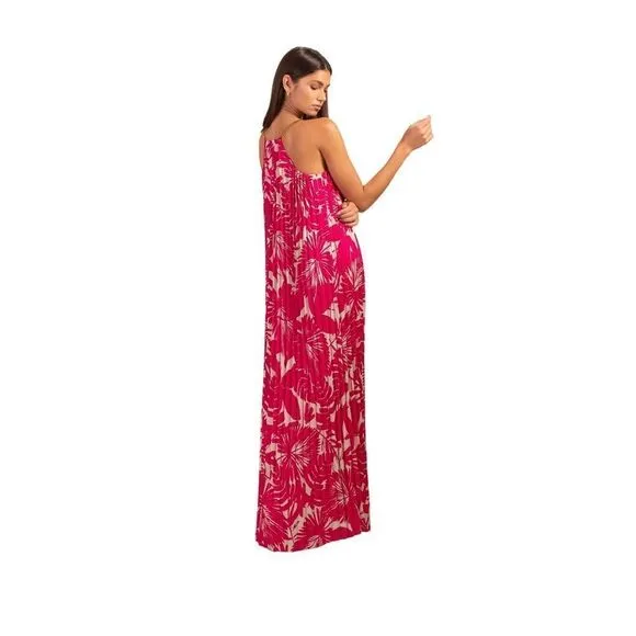 Trina Turk Pleated Flowy plum dress NWT PXL