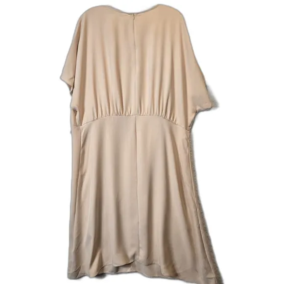 Trina Turk Womens Belted Minimalist Midi Event Work Dress Sz XL Flowy Preppy